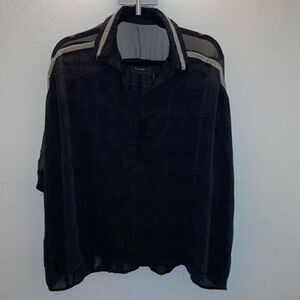 Religion Black Short Sleeves Top Size Medium
